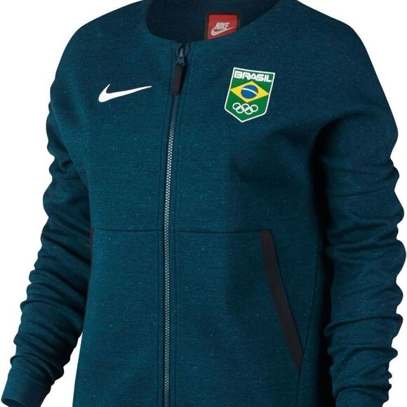 Nike Women's Team Brazil Tech Fleece Full Zip Jacket - Picture 1 of 10